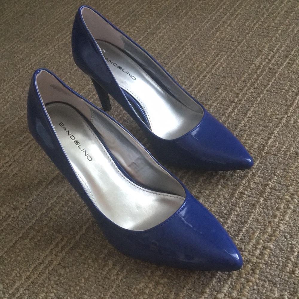 Electric blue high heels